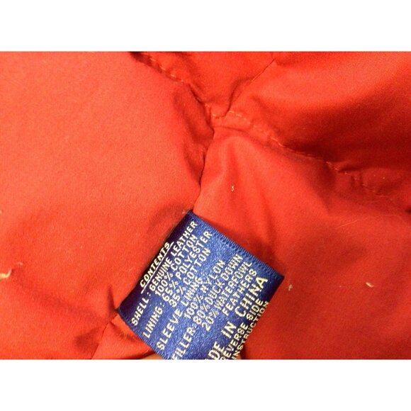 Vintage Gant Jacket Down Puffer Corduroy & Leather Trim Mens Large - Picture 6 of 9